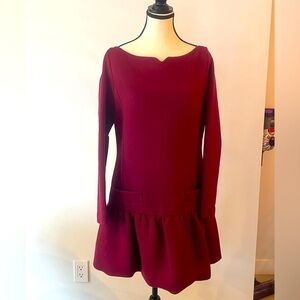 Victoria Beckham Burgundy Dress